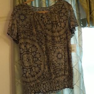 Brown paisley top